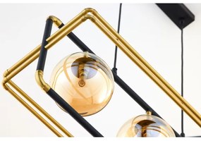 Jupiter 2027 - Csillár zsinóron FIORI 3xG9/10W/230V fekete/arany/bézs