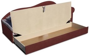 Egyszemélyes ágy (dívány) 70 cm Lane II (Tégla 41 + Dodo 1008) (J). 793128