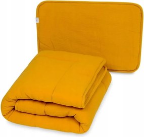 Csecsemő paplan 100x135 párna 40x60 Muslin Sárga