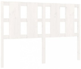 fehér tömör fenyőfa ágyfejtámla 125,5 x 4 x 100 cm