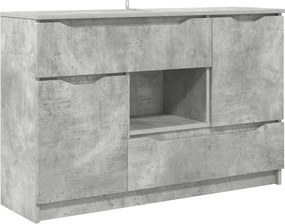 vidaXL Széf fiókkal Beton Szürke 100 x 30 x 65,6 Faanyag