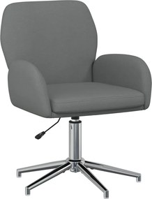 vidaXL forgatható íróasztali szék 54 x 58 x 90 cm Sötétszürke Szövet