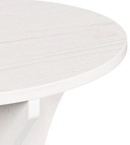 Dohányzóasztal 2 pcs Fehér 46 x 46 x 47 cm Tömör fenyőfa