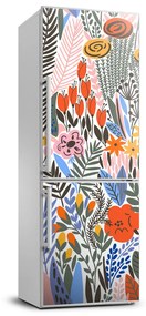 Matrica hűtőre Trópusi virágok FridgeStick-70x190-f-132035152