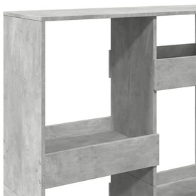 betonszürke szerelt fa térelválasztó 100 x 33 x 135 cm