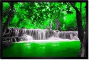 Poszterek keretben 60x40 Zöld vízesés Kaszkád
