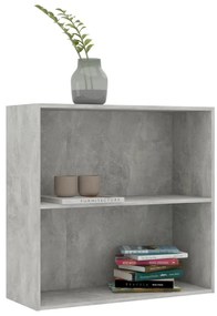 2 szintes betonszürke forgácslap könyvszekrény 80x30x76,5 cm
