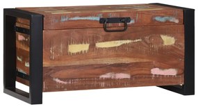 Tároló ládák 60x30x30cm Tömör újrahasznosított fa és fém