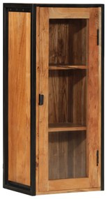 tömör akácfa és vas fürdőszobai fali szekrény 40 x 30 x 90 cm