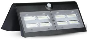 LED Napelemes fali lámpa érzékelővel LED/7W/3,7V 4000K IP65 fekete