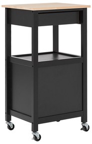 Praktikus Fekete Zsúrkocsi SIENA Beliani