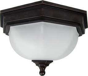 ELSTEAD GZH-FF12 FAIRFORD Klasszikus Kültéri Mennyezeti Lámpa Antik Bronz, Fehér E27 IP44