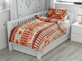 Pamut ágyneműhuzat kiságyba Mackó Család barna