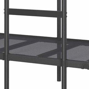 fekete acél emeletes ágy matrac nélkül 90 x 190 cm