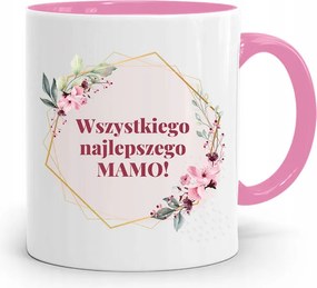 Rózsaszín Bögre Ajándék Anyukáknak, fényképes nyomattal