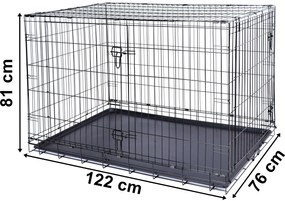 ÁLLATKETREC 122 X 76 X 81 CM