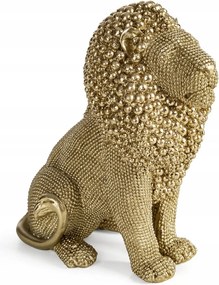 Poliészter műgyanta figura Oroszlán 15 x 9 x 18 cm arany
