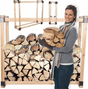 Fa kandalló tűzifa tartó állvány 0,5 m3 Eko
