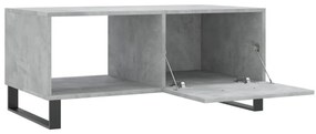 betonszürke szerelt fa dohányzóasztal 90 x 50 x 40 cm