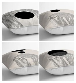 Fekete-bézs párnahuzat szett 4 db-os 43x43 cm - Minimalist Cushion Covers