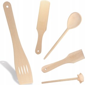 5x Konyhai Eszközök Fakanál spatula Konyhai Lapát palacsinta Tintahal Qi