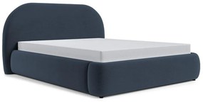 Franciaágy 180 cm Olivo P (ágyráccsal) (tárolóhellyel) (kék + fekete). 1100395