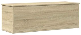 sonoma tölgy színű szerelt fa tárolóláda 102 x 35 x 35 cm