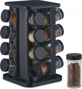 Fűszertartó állvány forgatható tartály 16 tégely