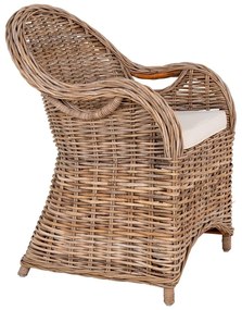 Natúr színű rattan kerti szék szett 2 db-os Larisa – House Nordic