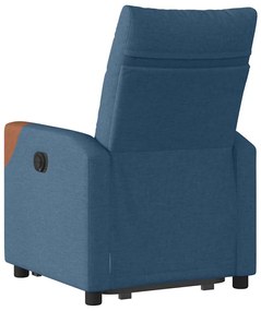 kék szövet felállást segítő dönthető fotel