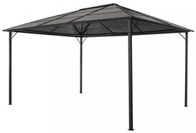 fekete pavilon alumínium tetővel 4 x 3 x 2,6 m