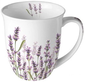 Porcelán bögre levendula virág mintával 400 ml Lavender shades white