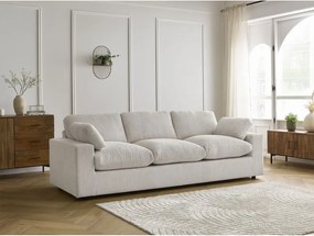 Bézs kordbársony kanapé 250 cm Belair – Bobochic Paris