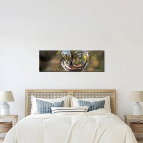 Kép - Tükröződés az üveggömbben (órával) (90x30 cm)
