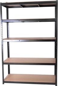 ROJAPLAST  Horganyzott polc 120 x 45 x 180 cm fekete