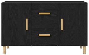 fekete tölgy szerelt fa tálalószekrény 100 x 36 x 60 cm