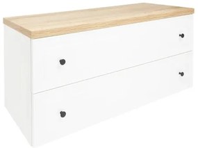 Fürdőszobaszekrény fedőlemezzel Naturel Forli 120x53x46 cm fehér fényes FORLI120BIDBEZ