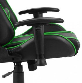 zöld PVC forgó gamer szék