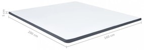 vidaXL dobozrugós ágymatracfedő 200 x 160 x 5 cm