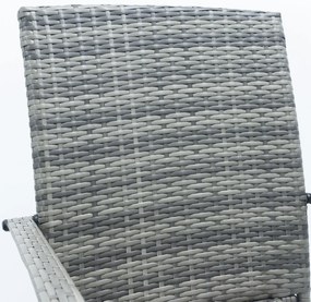 Juskys Rattan székek Yoro 4 db - foltos szürke