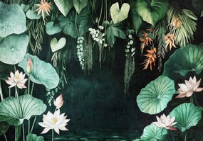 Fotótapéta Levelek a flizelinen virág Virágok fotótapéta falra Ragasztó