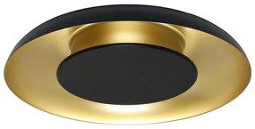 LED mennyezeti lámpa PIATTINO LED/30W/230V 3000/4000/6000K Ø 40 cm fekete/arany