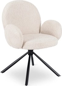 Forgószék bézs bouclé kárpittal – MUSSO