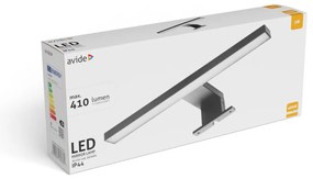 Avide LED Tükörvilágító Lámpa Szögletes Fekete Műanyag 300mm NW 4000K 5W IP44