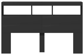 fekete áthidalószekrény LED-világítással 160 x 17 x 102 cm