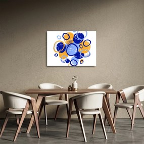 Kép - Világos motívum körökkel (üvegen) (70x50 cm)