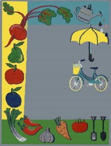 Gyerekszoba szőnyeg gyerekeknek Fd Agnella Herb szürke 120x160cm