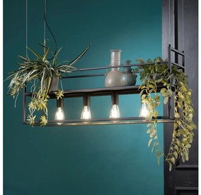 ONLI - Csillár zsinóron polccal JEFFER 4xE27/22W/230V fekete