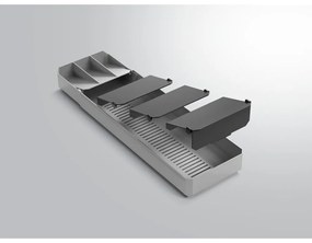 Szürke műanyag evőeszköztartó fiókba 15 x 49 cm – Metaltex