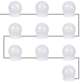 LED tükör/fésülködőasztal lámpák - 10 db.